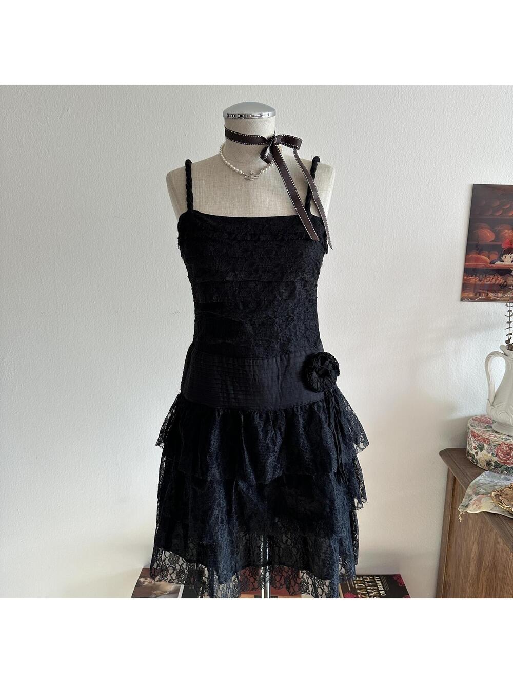 Black lace vampy whimsygoth dress